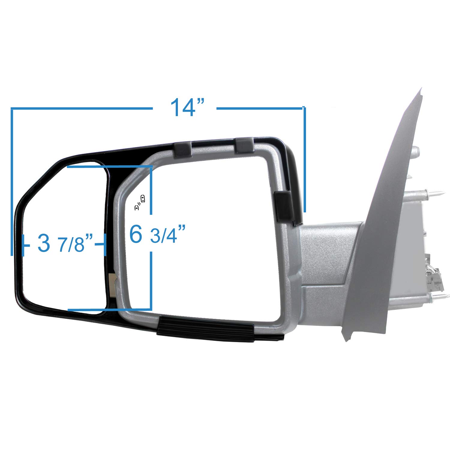 Amazon.com: K SOURCE Snap & Zap 81850 Custom Fit Towing Mirror for